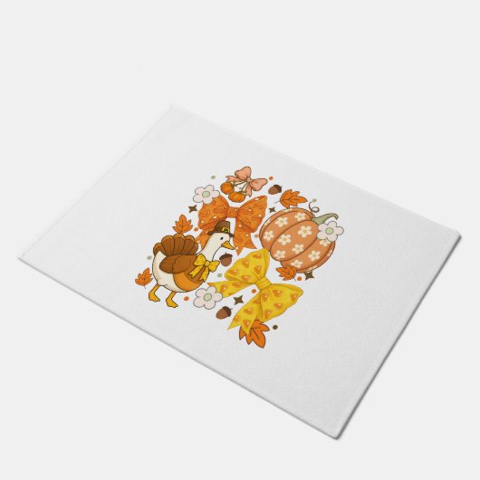 Albern Goose Thankgiving Coquette Türkei Fußmatte (Schrägansicht)