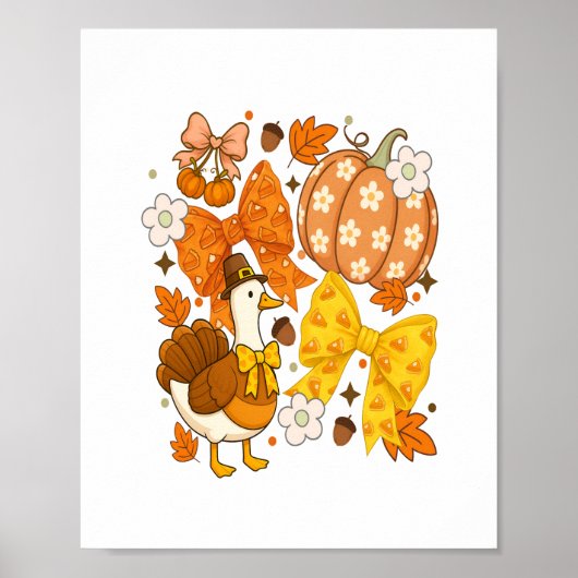 Albern Goose Thankgiving Coquette Türkei Poster (Vorne)