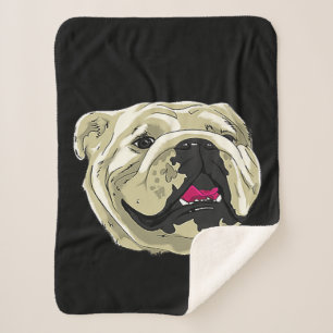Albern Happy English British Bulldog Premium-Gesch Sherpadecke