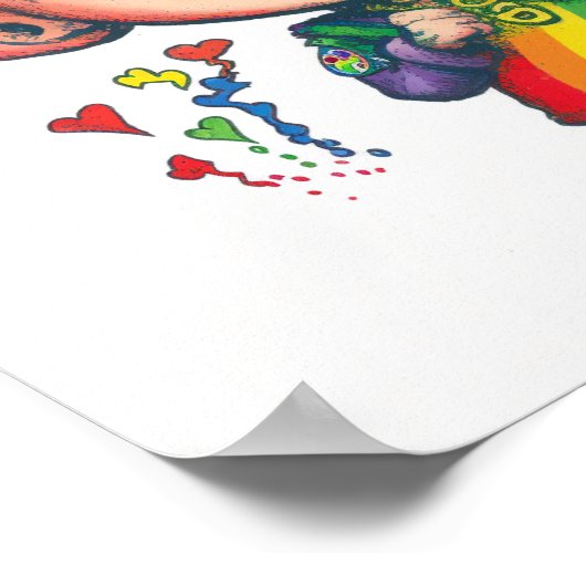 Albern Happy Rainbow Elf Imp Poster (Ecke)