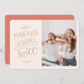 Albern Kids Weihnachts-Fotokarte Eine List Card ge Einladung (Vorne/Hinten)