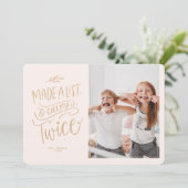 Albern Kids Weihnachts-Fotokarte Eine List Card ge Einladung (Stehend Vorderseite)