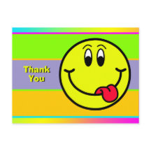 Albern lächelnd Gesicht Emoji Danke Postcard