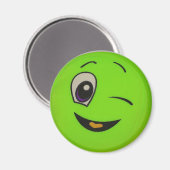 Albern Lime Green Face Magnet (Vorderseite/Rückseite)