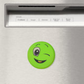 Albern Lime Green Face Magnet (In Situ (Geschirrspüler))
