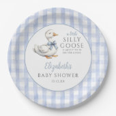 Albern Little Gose Blue Gingham Baby Dusche Pappteller (Vorderseite)