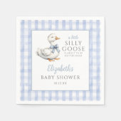 Albern Little Gose Blue Gingham Baby Dusche Serviette (Vorderseite)