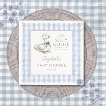 Albern Little Gose Blue Gingham Baby Dusche