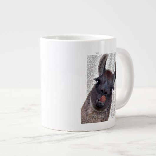 Albern Llama Jumbo-Tasse (Vorderseite Rechts)