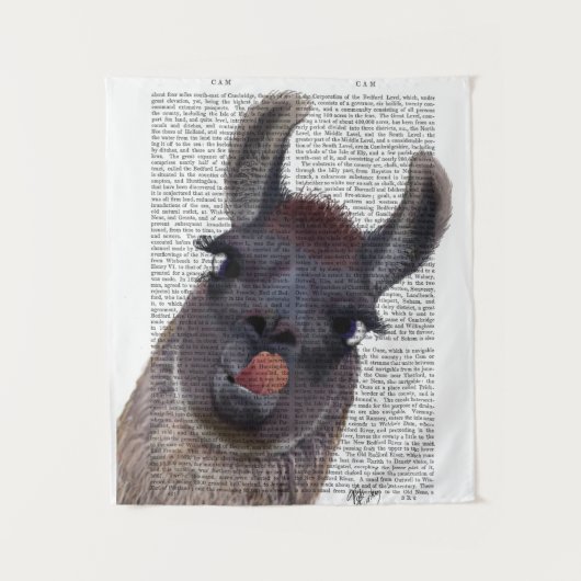 Albern Llama Wandteppich (Vorderseite)