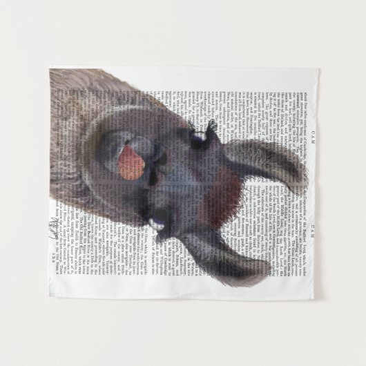 Albern Llama Wandteppich (Vorderseite (Horizontal))