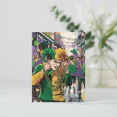 Albern Mardi Gras Happy Jester Postkarte (Stehend Vorderseite)