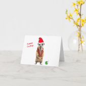 Albern Meerkat Weihnachtskarte Karte (Gelbe Blume)