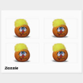 Albern Mini Pumpkin Face Rechteckiger Aufkleber (Blatt)