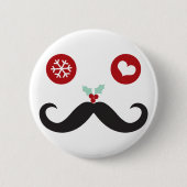 Albern Mustache Niedlich Funny Funny Funny Festida Button (Vorderseite)