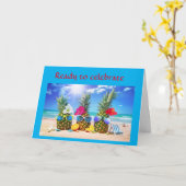 ALBERN PINEAPPLES SAGES "40. GEBURTSTAG" KARTE (Gelbe Blume)