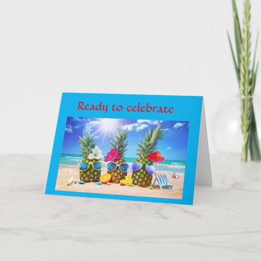ALBERN PINEAPPLES SAGES "40. GEBURTSTAG" KARTE (Vorderseite)
