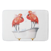 Albern rosa Flamingos im Bad Badematte (Vorderseite)
