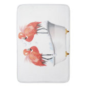 Albern rosa Flamingos im Bad Badematte (Vorderseite Vertikal)