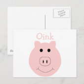 Albern rosa Schweinekarte Postkarte (Vorne/Hinten)