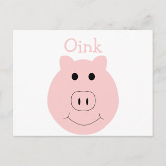Albern rosa Schweinekarte Postkarte