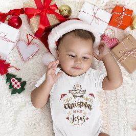 ALBERN SANTA CHRISTMAS IST FÜR JESUS Niedliches Ch Baby Strampler