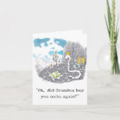 Albern Socken Weihnachtskarte Karte (Vorderseite)