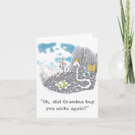 Albern Socken Weihnachtskarte Karte (Vorderseite)