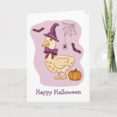 Albern Spooky Gans und Pumpkin Karte (Vorderseite)