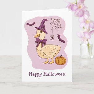 Albern Spooky Gans und Pumpkin Karte