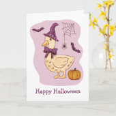 Albern Spooky Gans und Pumpkin Karte (Gelbe Blume)