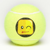 Albern Square Emoji Face hat Spaß beim Sport zu sp Tennisbälle (Rückseite)