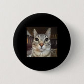 Albern Staring Cat Meme Button (Vorderseite)