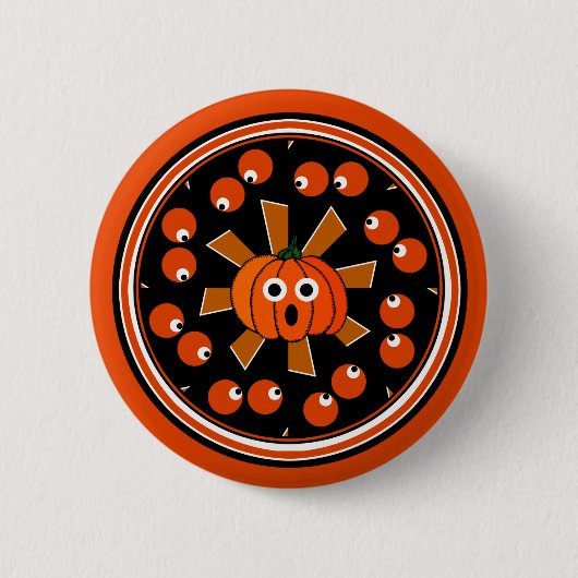 Albern Staring Pumpkin Eyes Button (Vorderseite)