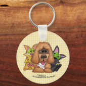 Albern und Tig mit Sassie-Pet-Adoption ist LIEBE Schlüsselanhänger (Vorderseite)