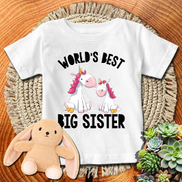 Albern Unicorns Weltbeste Big Sister Baby T-shirt