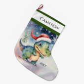 Albern Xmas Dinosaurier Großer Weihnachtsstrumpf (Vorderansicht (hängend))