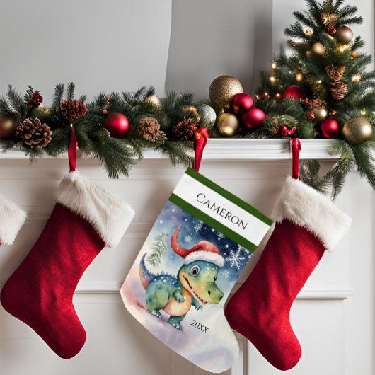 Albern Xmas Dinosaurier Großer Weihnachtsstrumpf