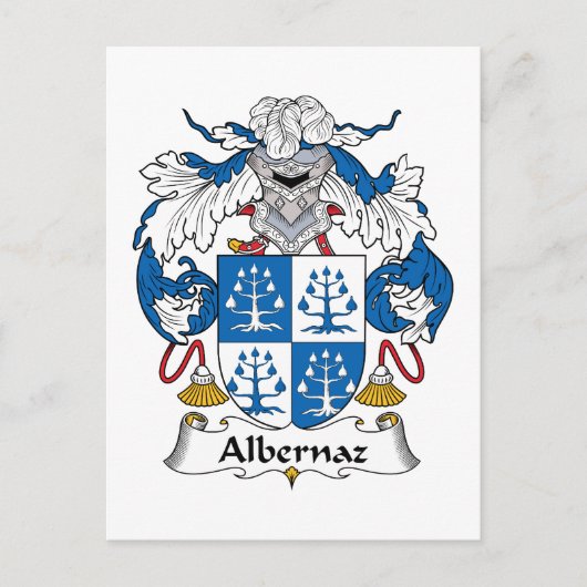 Albernaz Familienwappen Postkarte (Vorderseite)