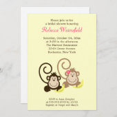 Alberne Affen 12x18 Bridal Dusche Einladung (Vorne/Hinten)