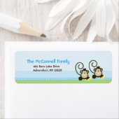 Alberne Affen Twins PRINTABLE ADDRESS ETIKETTEN (Insitu)