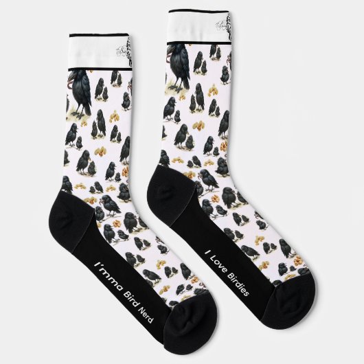 Alberne American Crow Bird Socken (Rechts)