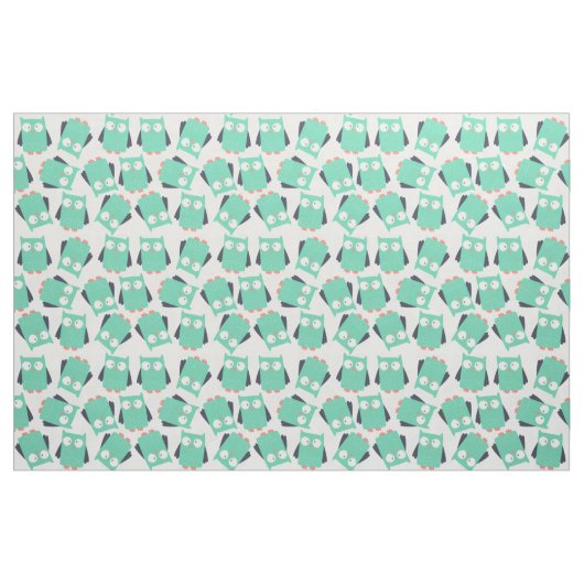 Alberne Aquamarine Owls Fabric Stoff (Fat Quarter (45,7 x 55,9 cm))