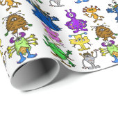 Alberne Außerirdischen Geschenkpapier (Rolleneckpunkt)