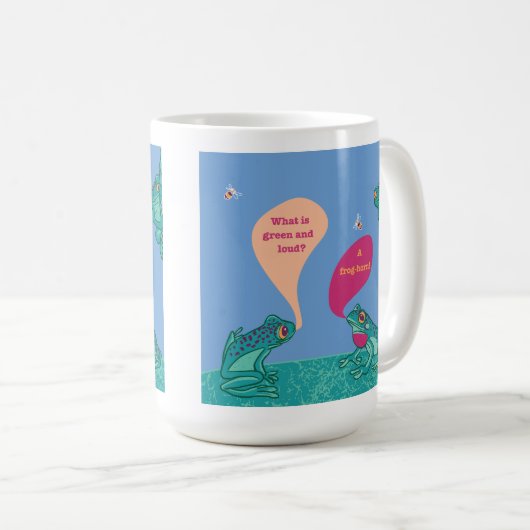 Alberne Baumfrösche - blau und grün Kaffeetasse (VorderseiteRechts)