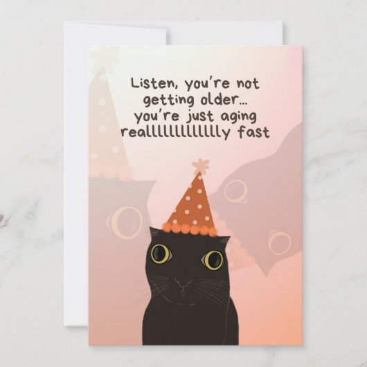 Alberne Cat Meme Geburtstagskarte (Vorderseite)