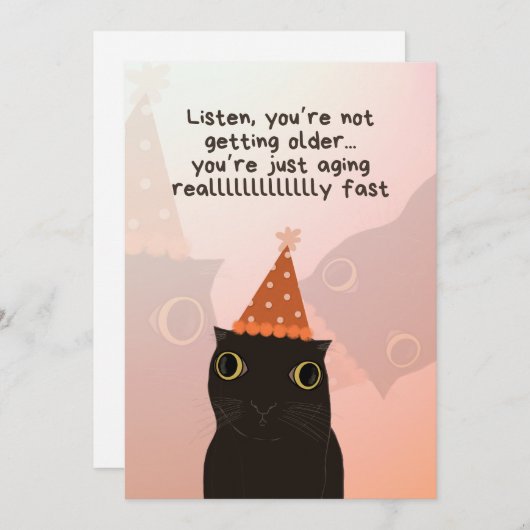 Alberne Cat Meme Geburtstagskarte (Vorne/Hinten)