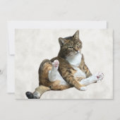 Alberne Cat-Pose - Annie's Flachgrüßkarte (Vorderseite)