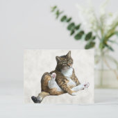 Alberne Cat-Pose - Annie's Postcard Postkarte (Stehend Vorderseite)