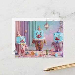 Alberne Eiswürfel-Clowns Postkarte